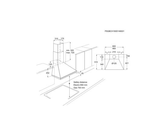 ELECTROLUX EFC60441OV tvaika nosūcējs