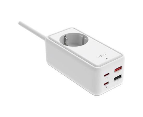 Fixed harging Strip power extension adapter with 2x USB-C and 2x USB, GaN III, 1.5m, PD 65W FIXCS65-1.5-WH