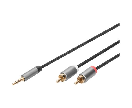 Digitus | Stereo 3.5mm to 2RCA Splitter Y, M to M | DB-510330-018-S | 3.5mm stereo | 2x RCA plug