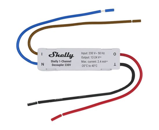 Shelly Decoupler 1-channel decoupler 230V Viedie slēdži