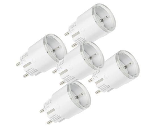 Set of 5 Shelly Plug S MTR Gen3 12A smart outlets (white) Viedās rozetes