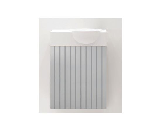 Balteco izlietnes skapītis NU40, 400x214 mm, h=450 mm, ar sifonu, gaiši pelēks Izlietnes skapis, plaukts