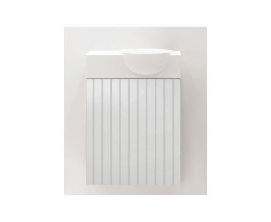 Balteco izlietnes skapītis NU40, 400x214 mm, h=450 mm, ar sifonu, balts Izlietnes skapis, plaukts