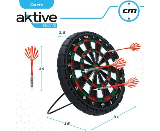 Дартс комплект с 3 острыми дротиками Ø31 cm 14+ CB44930 Galda spēles
