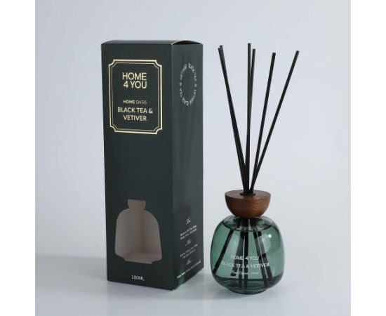 Aromāta kociņi HOME OASIS 180ml Melnā tēja un vetivērija