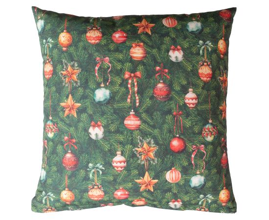 Spilvens CHRISTMAS NEW 45x45cm, Ziemassvētku rotājumi eglē