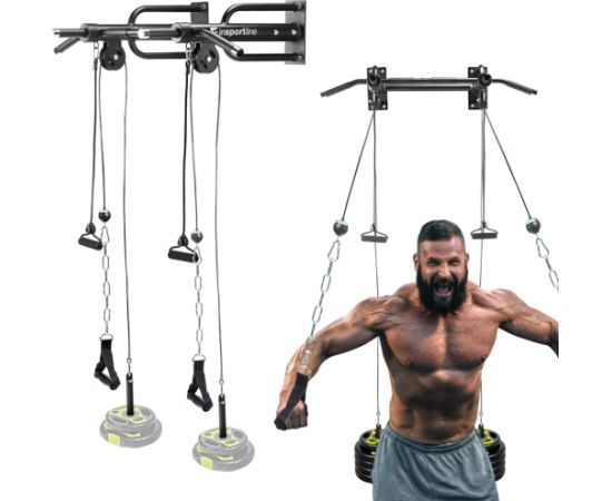 Wall-Mounted Pull-Up Bar w/ Pulleys inSPORTline RK180 (without adapter) Atspiešanās rokturi