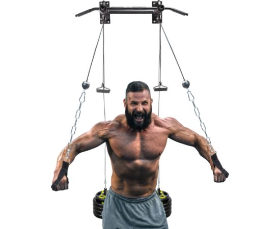 Wall-Mounted Pull-Up Bar w/ Pulleys inSPORTline RK180 (without adapter) Atspiešanās rokturi