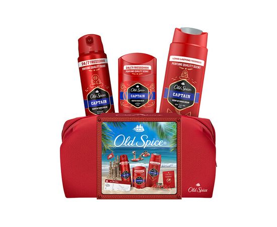 Old Spice Captain Set with Cosmetic Bag - Dárková sada s kosmetickou taškou Smaržas - NESAKĀRTOTS