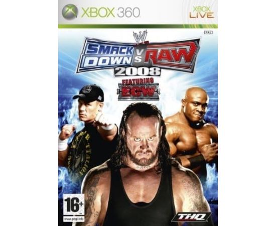 WWE SmackDown vs. RAW 2008 Xbox 360 video spēle Игры для Xbox