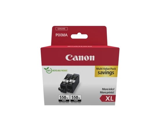 Canon PGI-550XL PGBK (6431B010) Ink Cartridge Multipack, Black