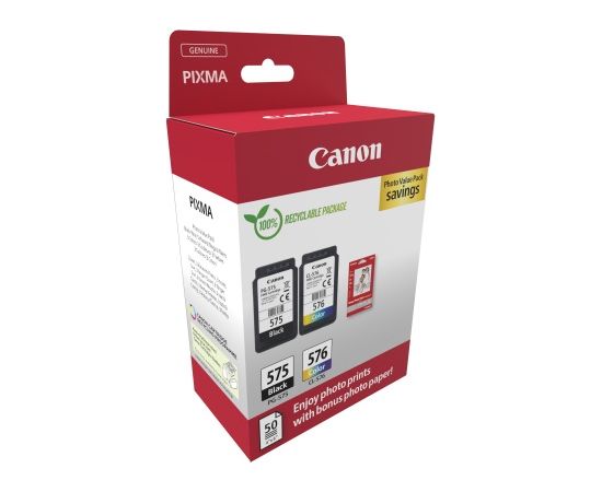 Canon PG-575/CL-576 (5438C004) Photo value pack Ink Cartridge Multipack, BK/CMY