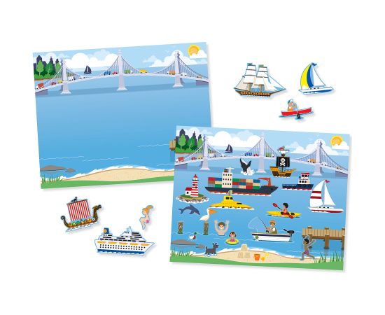 MELISSA & DOUG Atkārtoti lietojamo uzlīmju komplekts – Transportlīdzekļi