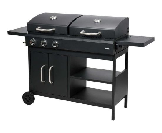 Lund 99649 Grill ogrodowy gazowo-węglowy 8.4 kW 38 cm x 47.5 cm