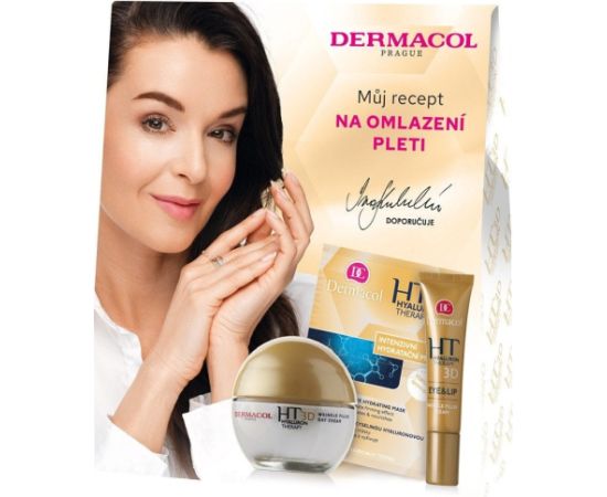 Dermacol Hyaluron Therapy zestaw remodelujący krem na dzień 50ml + krem remodelujący okolice oczu i ust 15ml + maska intensywnie Smaržas - NESAKĀRTOTS