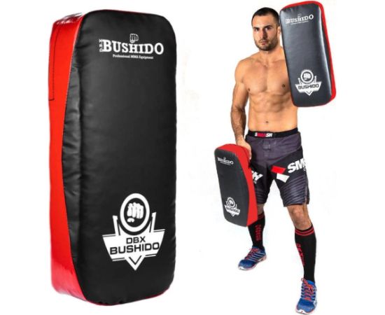 T55 | Taizemes treniņu mērķis ar pagarinātu profilu - czarno-czerwona Боксерская экипировка