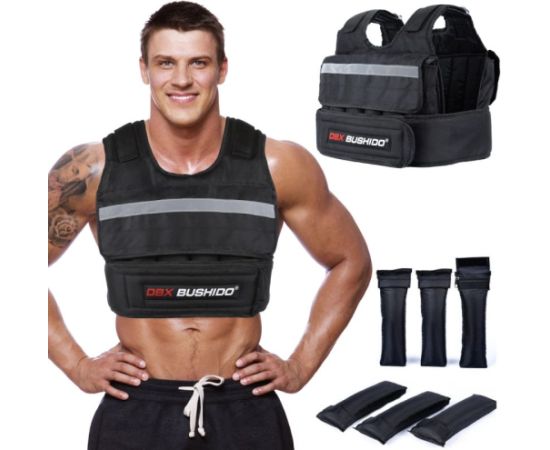 Svaru treniņu veste ar 12 ieliktņiem (tukša) Жилеты и сумки для тяжелых условий 