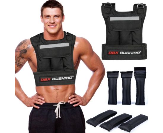 Svaru treniņu veste ar 6 ieliktņiem (tukša) Жилеты и сумки для тяжелых условий 