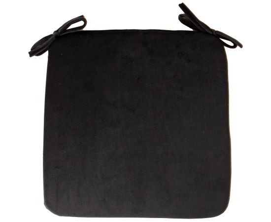 Krēsla pārseg VELVET 39x39x2,5cm, melns Mēbeļu piederumi Krēsla pārseg VELVET 39x39x2,5cm, melns Mēbeļu piederumi