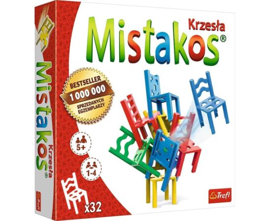 Trefl Gra mistakos krzesła 4 osoby Galda spēles
