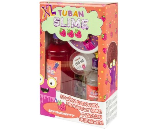 Tuban Masa plastyczna zestaw super slime - truskawka xl Interaktīvās rotaļlietas