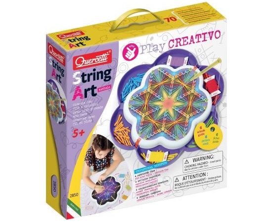 Quercetti Wyszywanka string art mandala Interaktīvās rotaļlietas