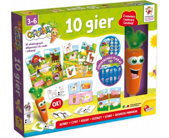 Lisciani Zestaw gier carotina 10 gier Galda spēles