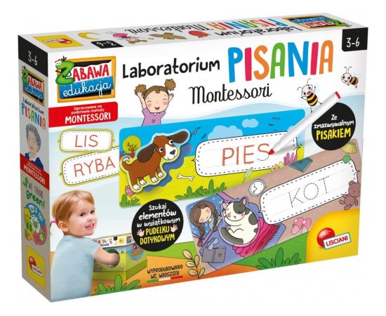 Lisciani Gra montessori laboratorium pisania Galda spēles