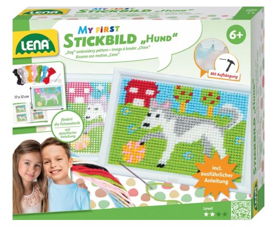 Lena Zestaw moja pierwsza wyszywanka - pies интерактивные игрушки