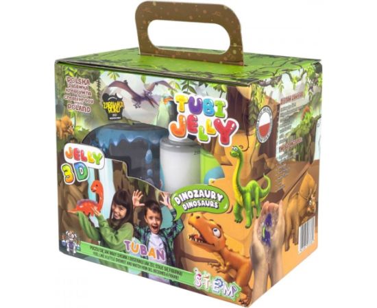 Tuban Zestaw tubi jelly 6 kolorów + małe akwarium - dinozaury интерактивные игрушки