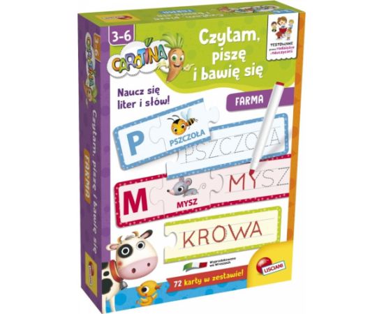 Lisciani Gra carotina bawię się, czytam i pisze - farma Galda spēles