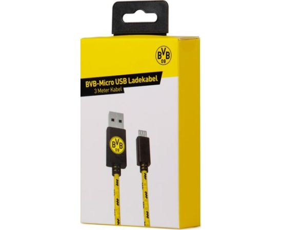 PS4, Xbox One, Mobile Phone Micro USB charging cable BVB Borussia 3m lādēšanas vads Игровые контроллеры