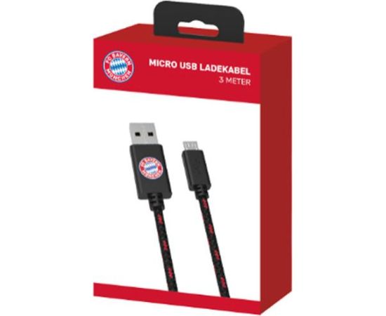 PS4, Xbox One, Mobile Phone Micro USB charging cable FC Bayern 3m lādēšanas vads Игровые контроллеры
