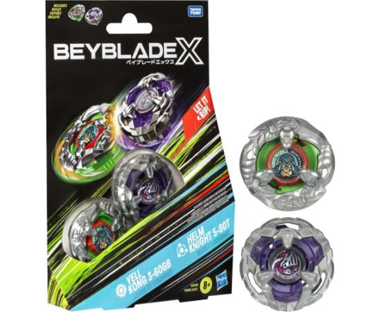 Hasbro Bey Blade X:  Dual Pack -  Yell Kong Helm Knight (G0198) Galda spēles