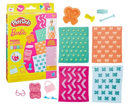 Hasbro Play-Doh: Fashion - Barbie Designer Patterns Packs Pearls And Bows (G1365) Interaktīvās rotaļlietas