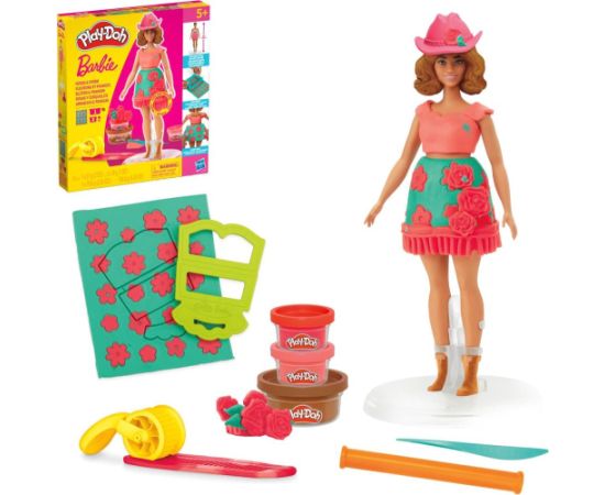 Hasbro Play-Doh: Fashion - Barbie Designer Dolls Florals And Fringe (G1360) интерактивные игрушки