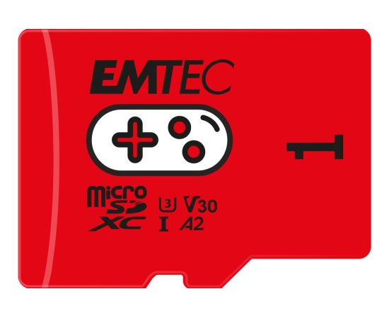 Emtec mSD 1TB UHS-I U3 V30 A2 Gaming Rouge Atmiņas kartes micro SD SDHC