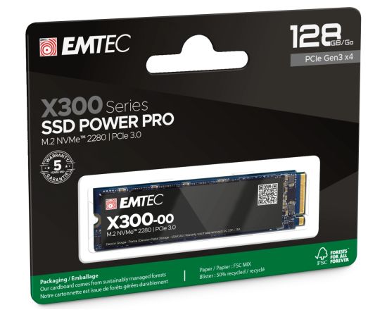 Emtec SSD M2 NVMe PCIe 3 X300 128GB Power Pro