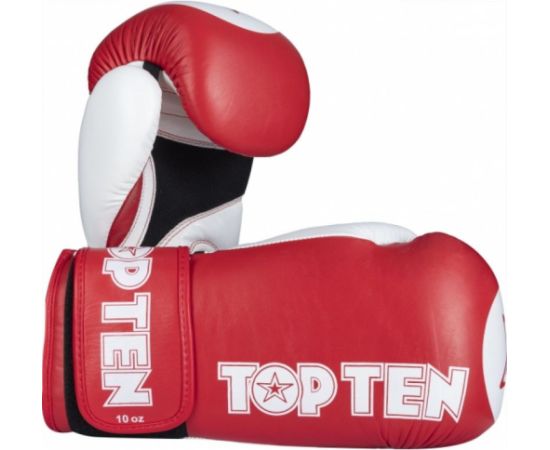 TOP TEN STAR-XLP boksa cimdi, 10 unces, sarkani - czerwony Боксерская экипировка