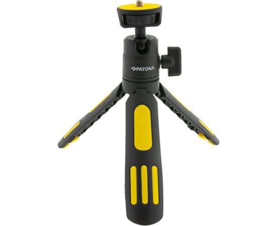 PATONA Premium Adjustable tripod with smartphone holder Black, Yellow