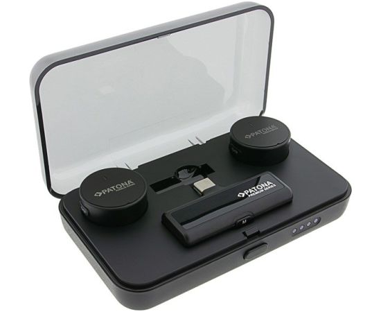 PATONA Premium Professional Lavalier Microphone Set PTS-I91S with charging case