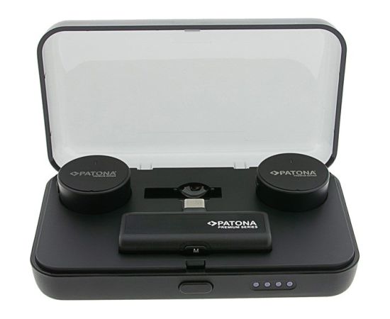 PATONA Premium Professional Lavalier Microphone Set PTS-I91S with charging case