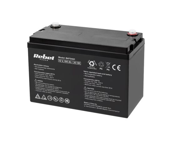 Rebel VIPOW akumulator żelowy 12 V 100 Ah