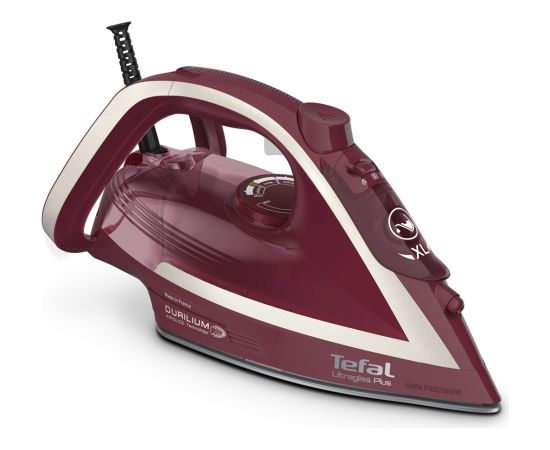 Tefal Ultimate Pure FV6820 Steam iron 2800 W Red, Silver