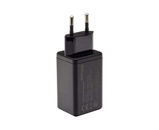 PATONA Premium Charger GaN PD45W 1xUSB-C 1xUSB-A PD3.0 QC3.0 Black