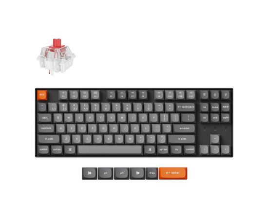 Keychron K8 Max RGB - US Layout - Hot-Swappable Super Red Wireless Keyboard / K8M-H1
