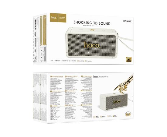Bluetooth portable speaker Hoco HT1 Max white