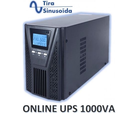 Profesionāls Apkures sist. tīras sinusoīdas UPS Invertors ar akum. 2x12V/9Ah | 900W | LCD displejs