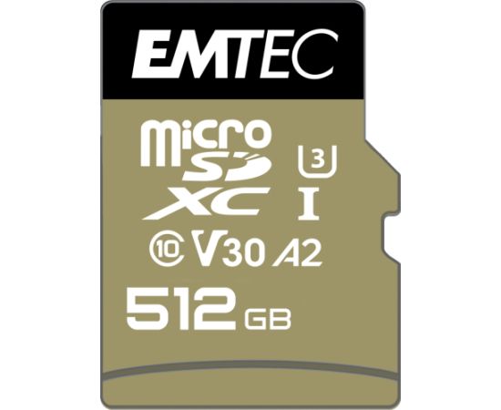 Emtec mSD 512GB UHS-I U3 V30 SpeedIN Pro Карты памяти