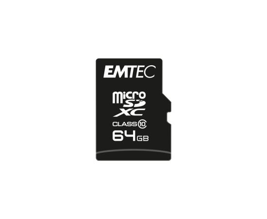 Emtec mSD 64GB Class10 Classic Atmiņas kartes micro SD SDHC